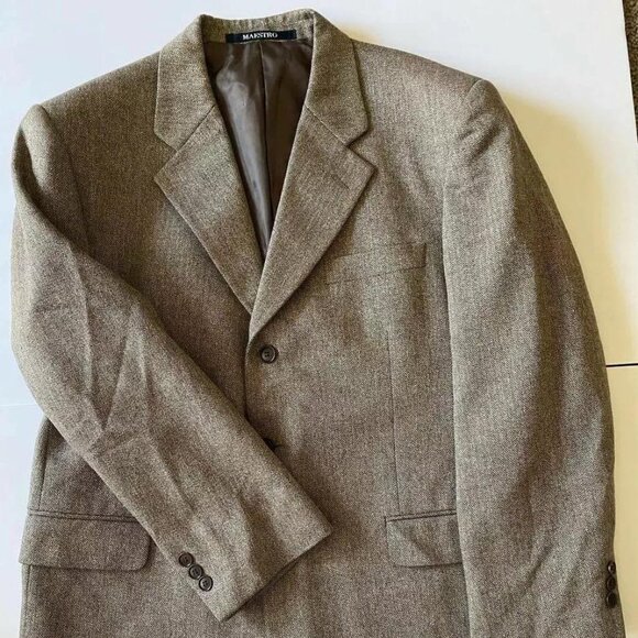 Maestro Men's Brown Blazer Jacket Sport Coat - Picture 1 of 5